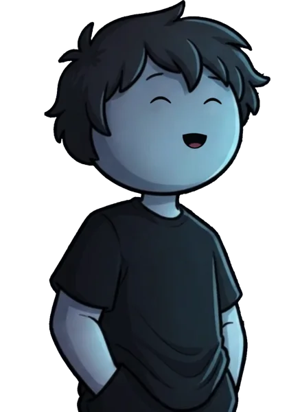 The WayVibe character laughing