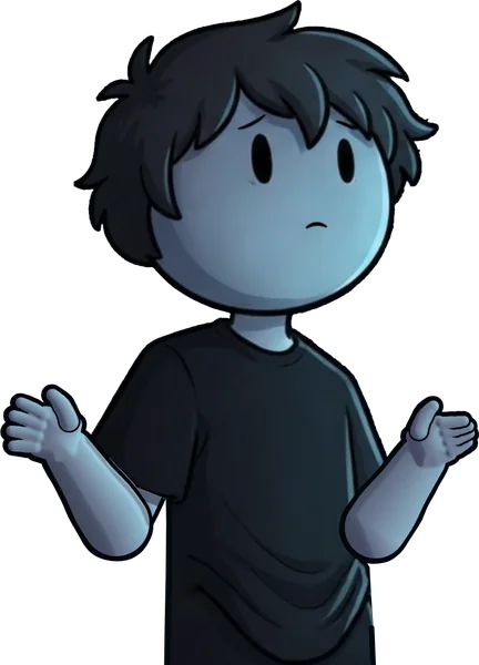 The WayVibe character shrugging